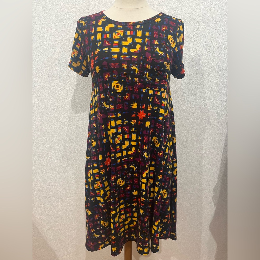 LuLaRoe Size XXS‎ Abstract Pattern High-Low Dress.